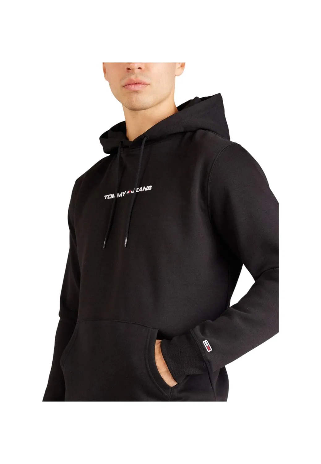 Tommy Jeans Hoodie Herren Kapuzenpulli Schwarz S Baumwolle