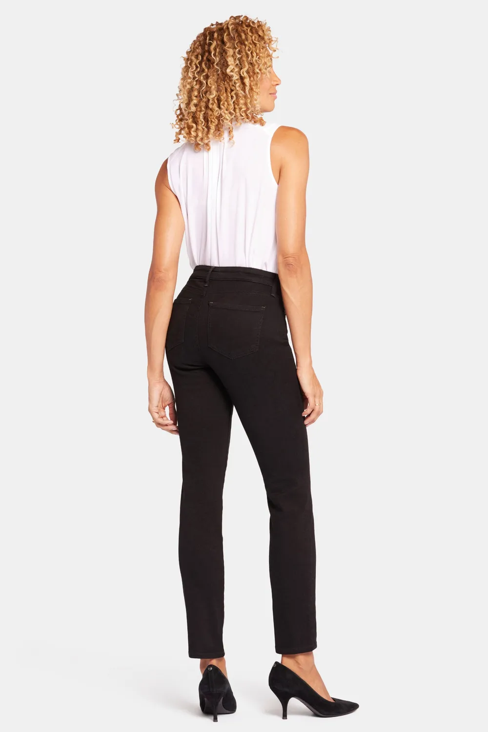 NYDJ Sheri Slim Jeans Petite Schwarz Lift Tuck