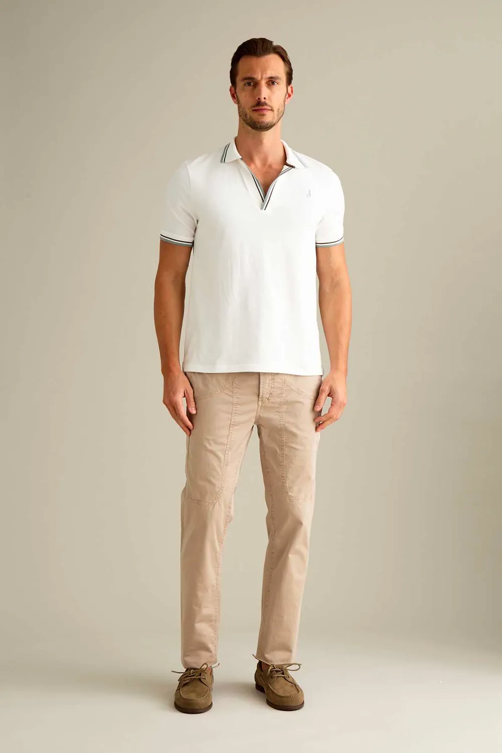 Jeckerson Jevon Chino Beige Zement Slim Stretch