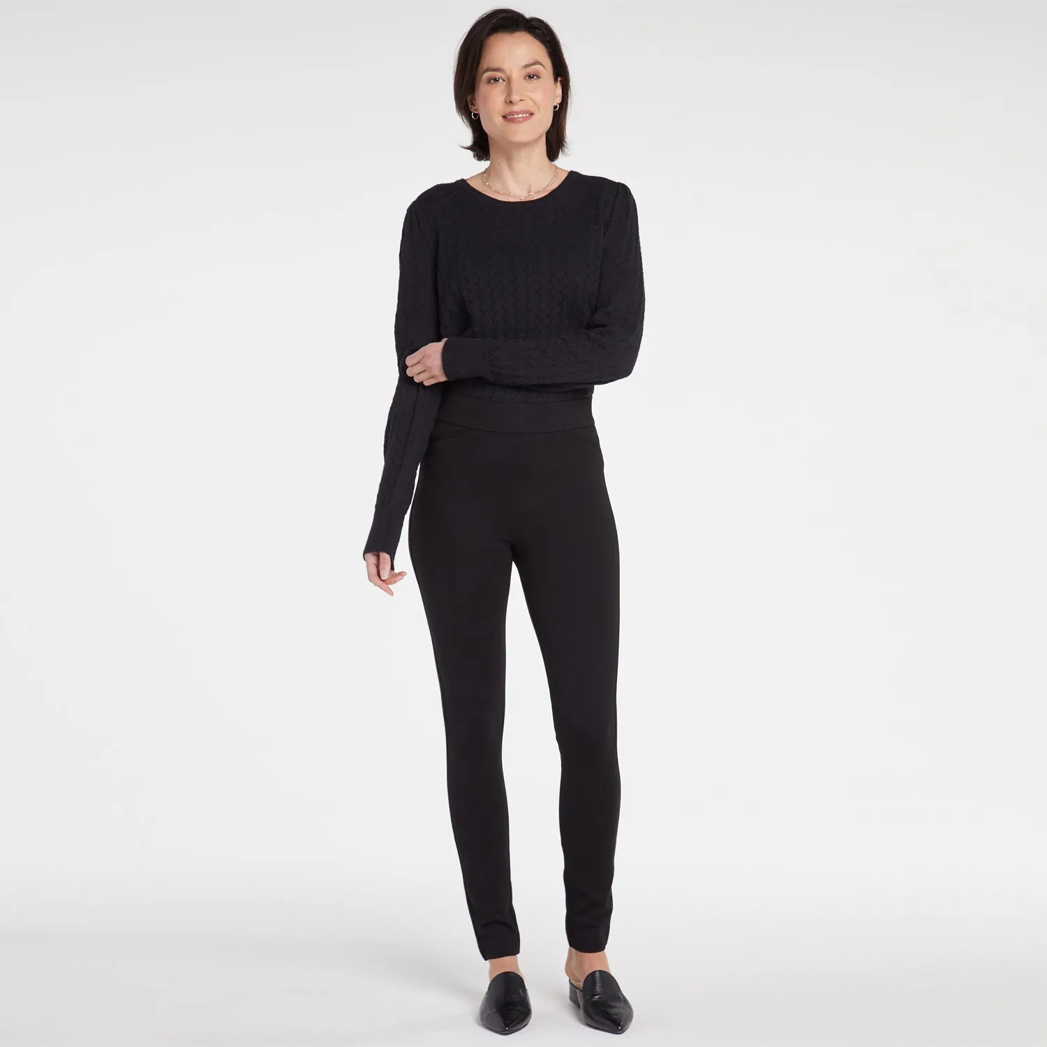 NYDJ Pull-On Legging Hose Schwarz Sculpt-Her