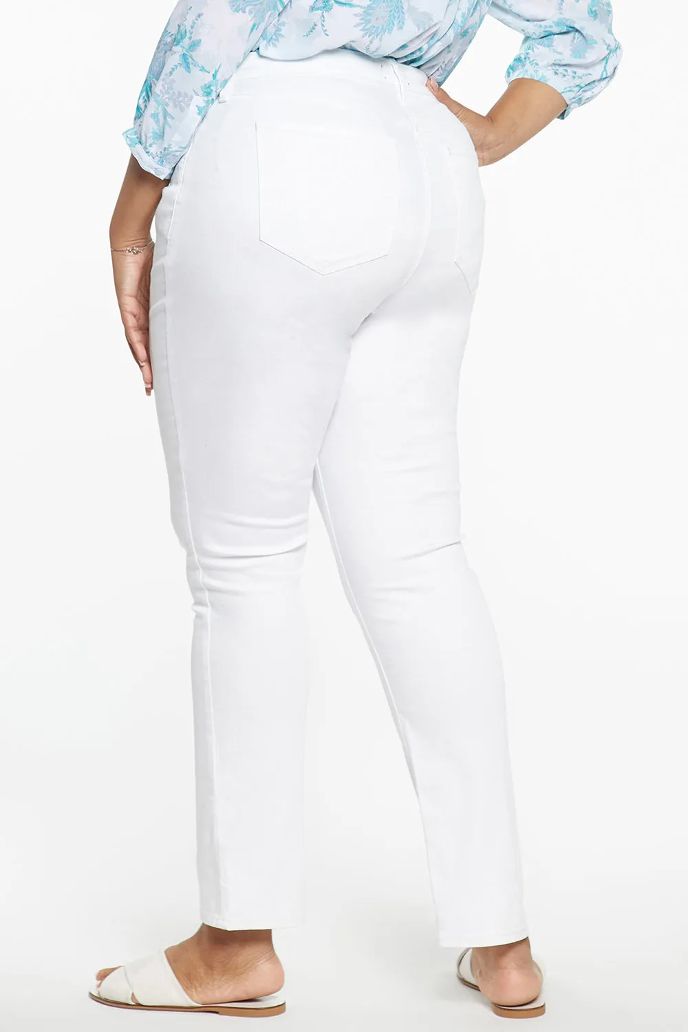 NYDJ Sheri Slim Plus Size Jeans Optic White weiß