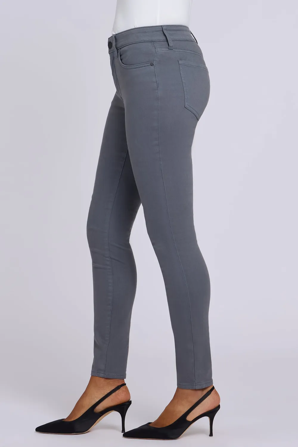 NYDJ Ami Skinny Jeans Vintage Charcoal Petite grau