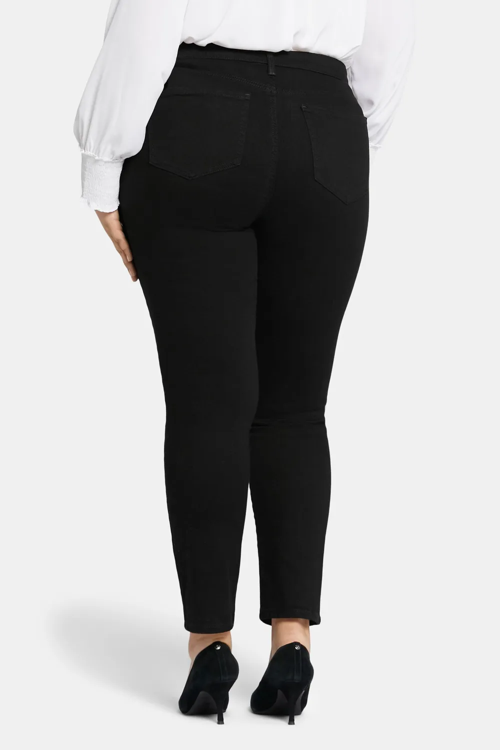 NYDJ Sheri Slim Jeans Plus Schwarz Figurformend