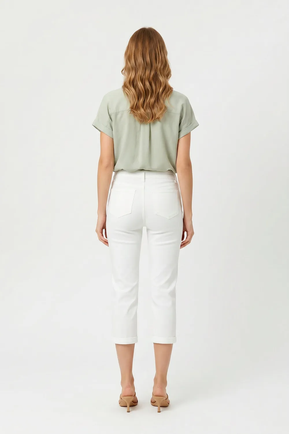 NYDJ Chloe Skinny Capri Optic White Petite Stretch