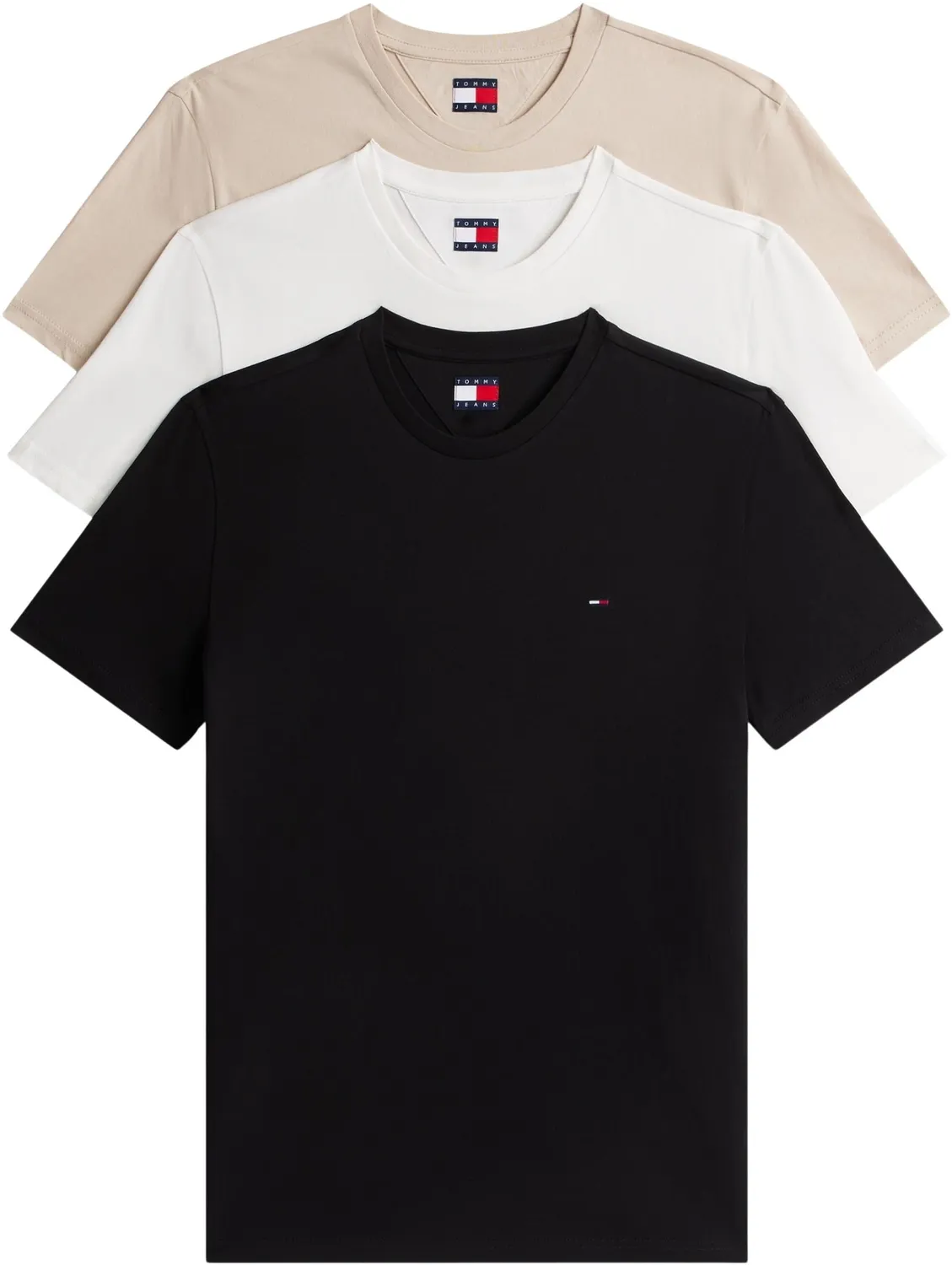 Tommy Jeans Herren 3er Pack T-Shirts Baumwolle Multi