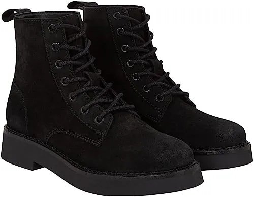 Tommy Jeans Lace Up Boot Suede Damen Stiefel mittelhoch