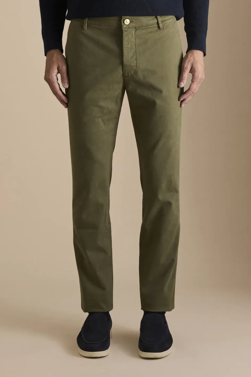 Jeckerson Jack Slim Fit Chino grün Gabardine Stretch