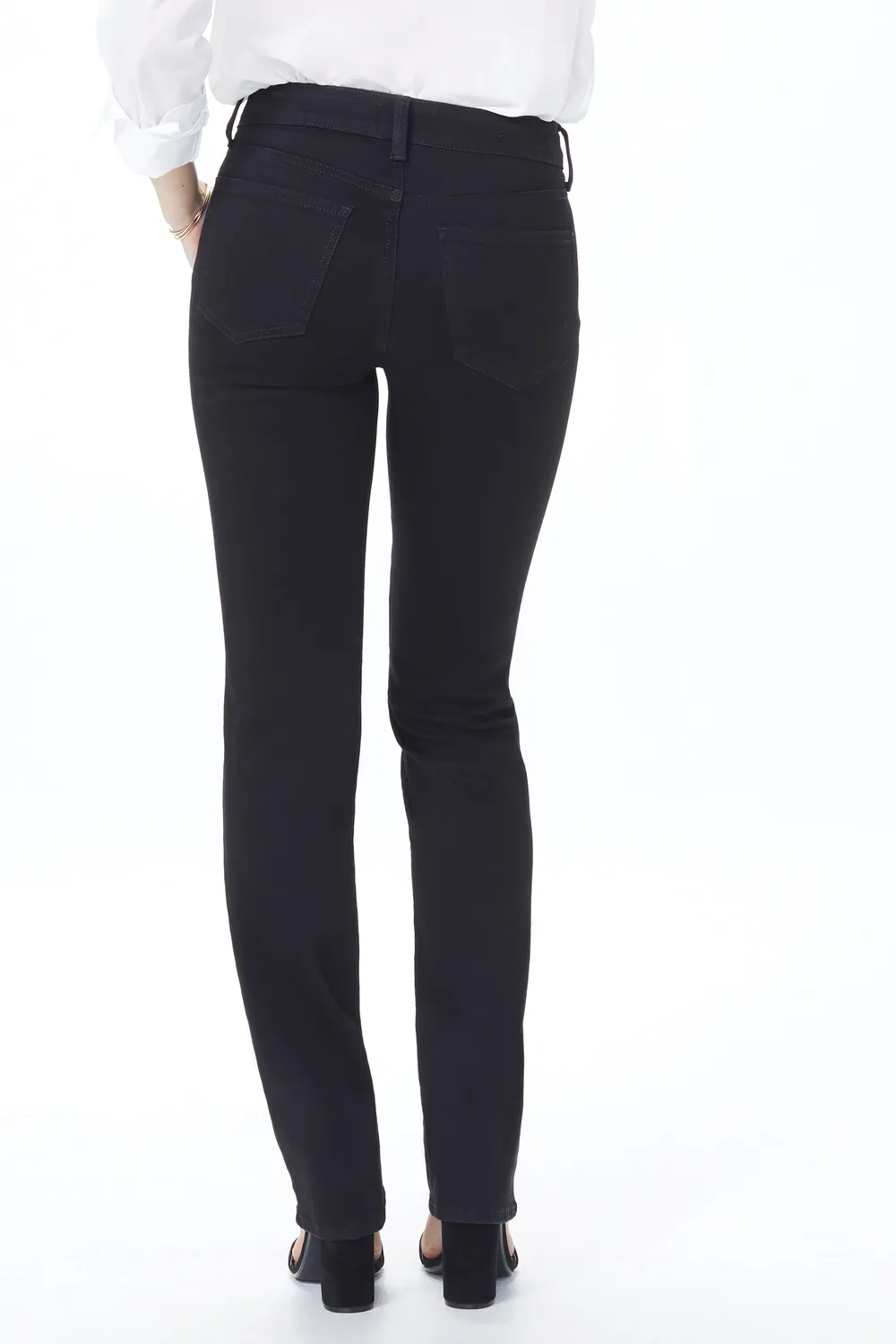 NYDJ Marilyn Straight Jeans Schwarz Tall