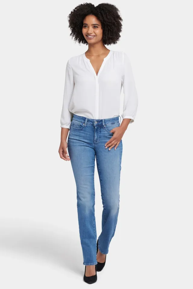 NYDJ Marilyn Jeans Straight Stunning Mid Rise
