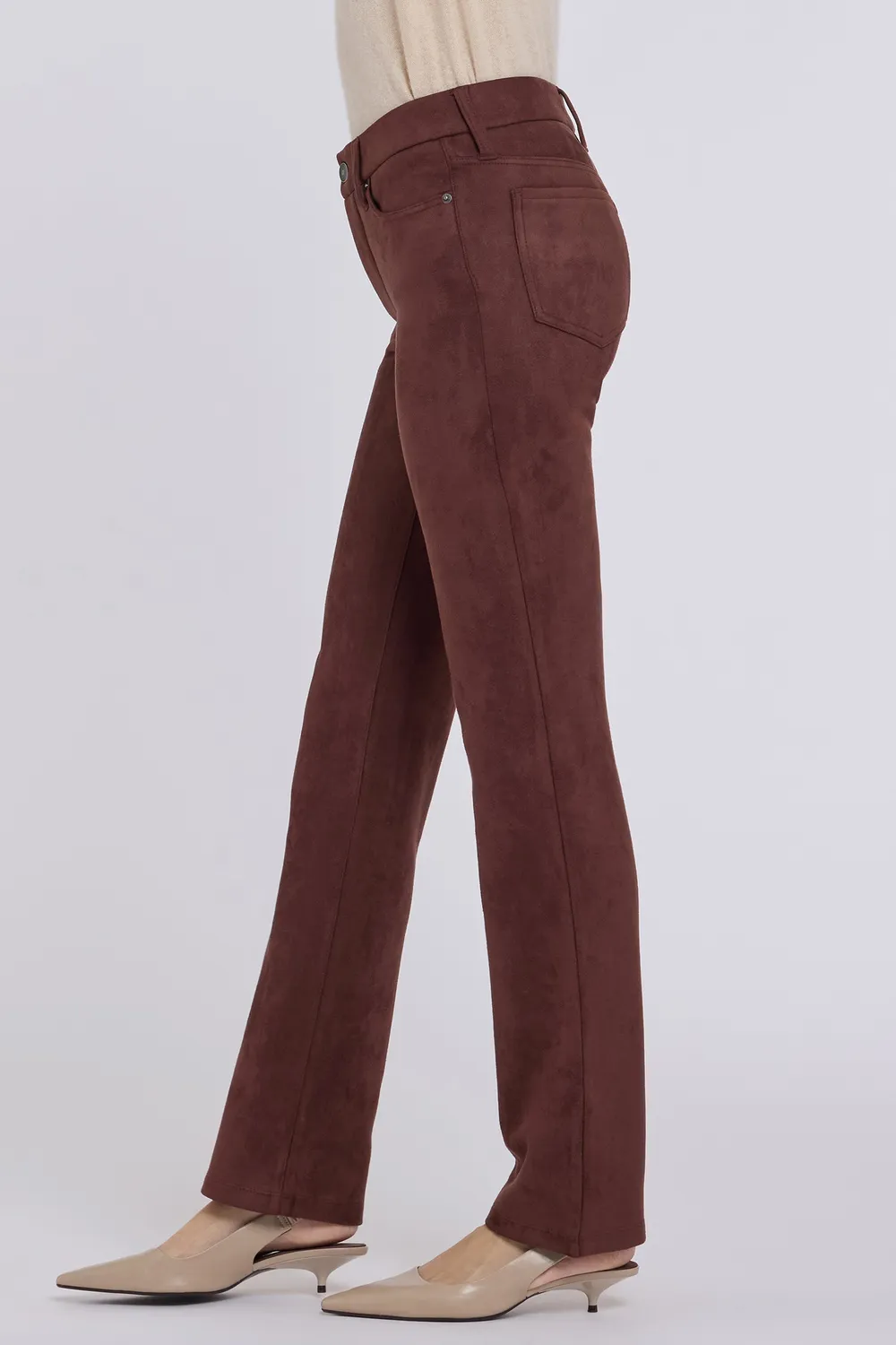 NYDJ Marilyn Straight Petite Hose Chocolate Fondant