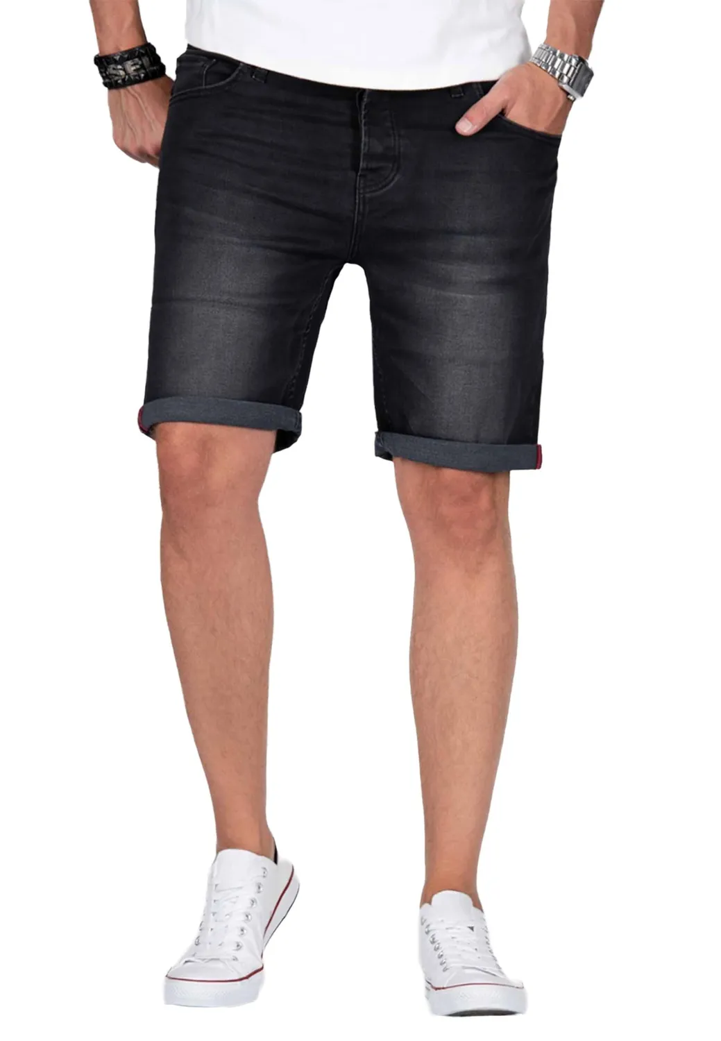Alessandro Salvarini Jeansshorts 33W Herren Stretch