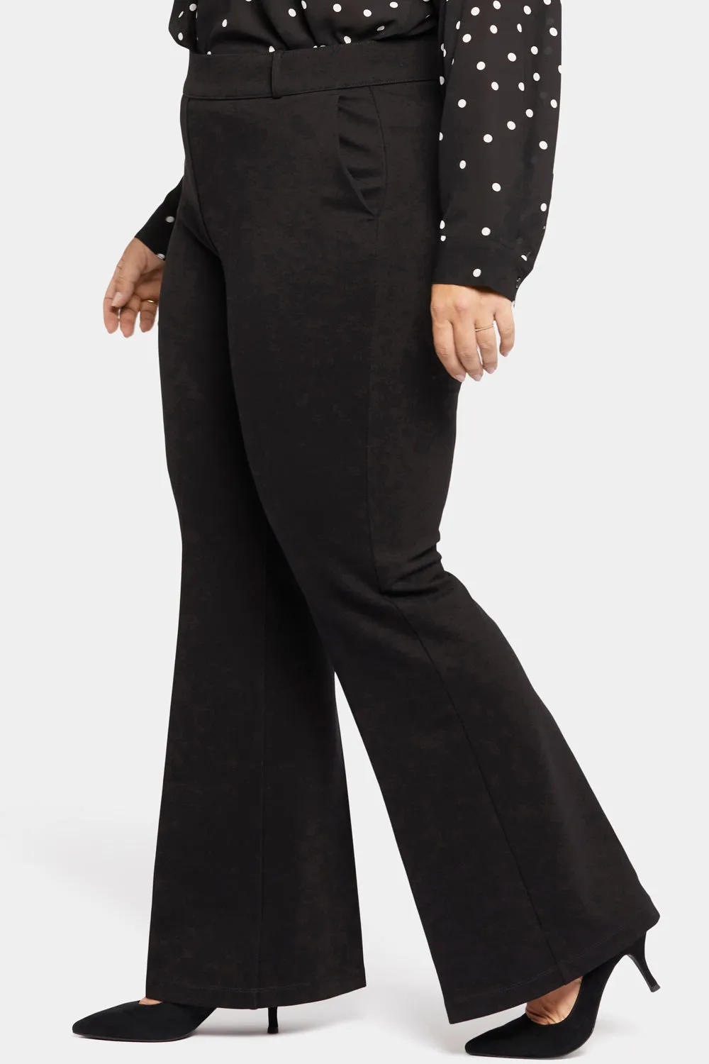 NYDJ Pull-On Flared Trouser Hose Plus Schwarz