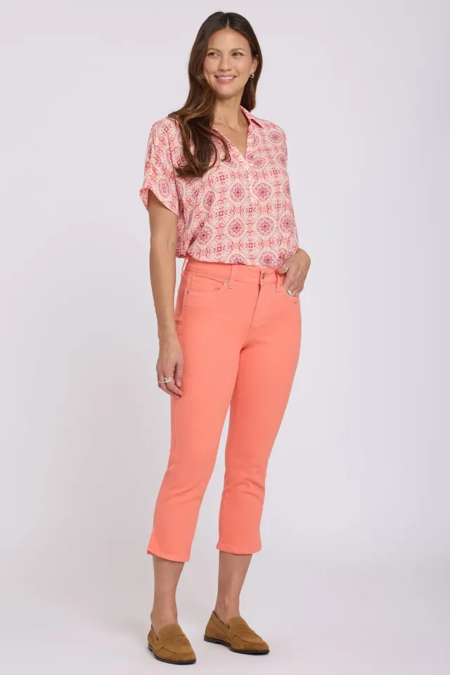 NYDJ Chloe Capri Jeans Peachiness Caprijeans Orange Cool-Denim