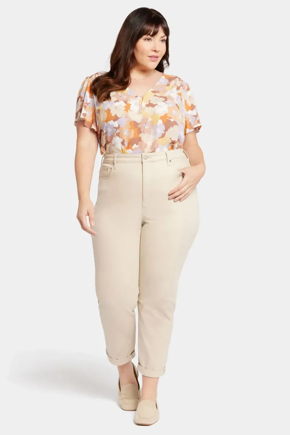 NYDJ Margot Girlfriend Jeans Plus Size Feather Stretch