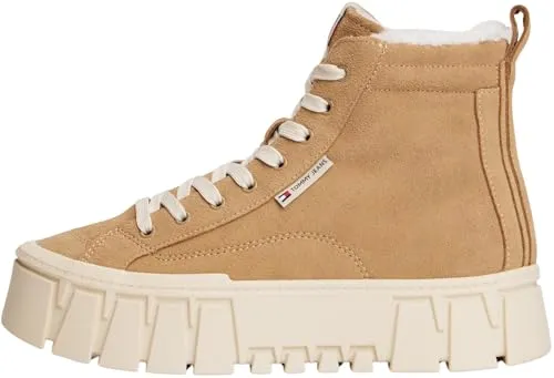 Tommy Jeans Vulc Flatform EN02894 Stiefelette Hellbraun Gr. 42 Plateau