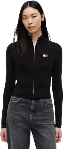 Tommy Jeans Cardigan Strickjacke XL Schwarz Reissverschluss