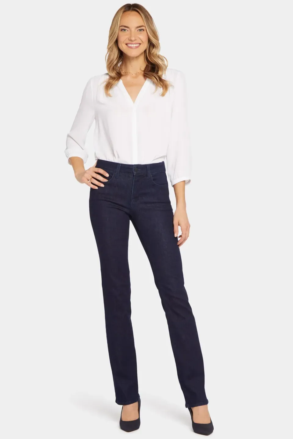 NYDJ Marilyn Straight Jeans Tall Rinse gerade