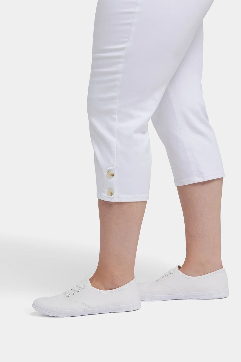 NYDJ Marilyn Straight Crop Jeans Plus Optic White