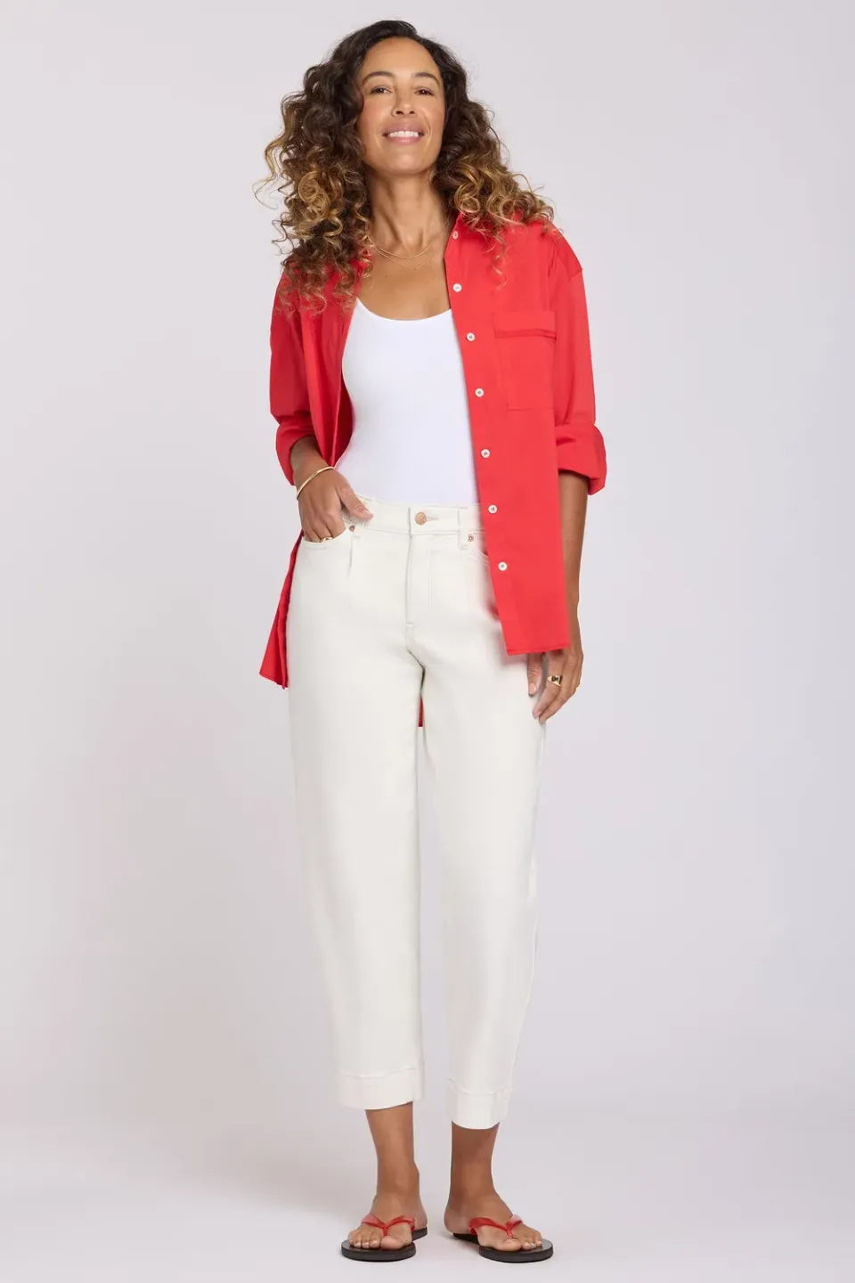 NYDJ Carrot Ankle Jeans Vintage White High Rise
