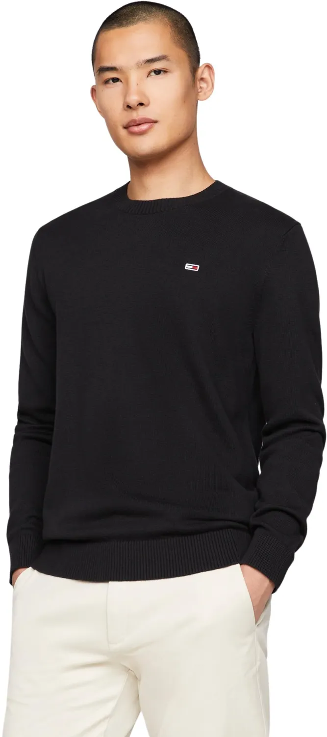 Tommy Jeans TJM Slim Essential Pullover Grau Pulli