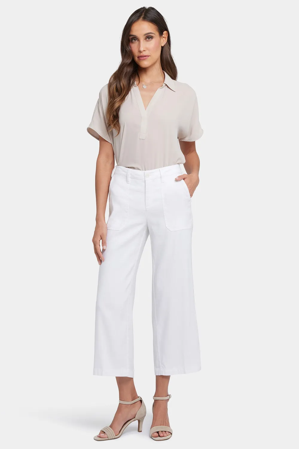 NYDJ Cargo Capri Hose Petite Optic White weit