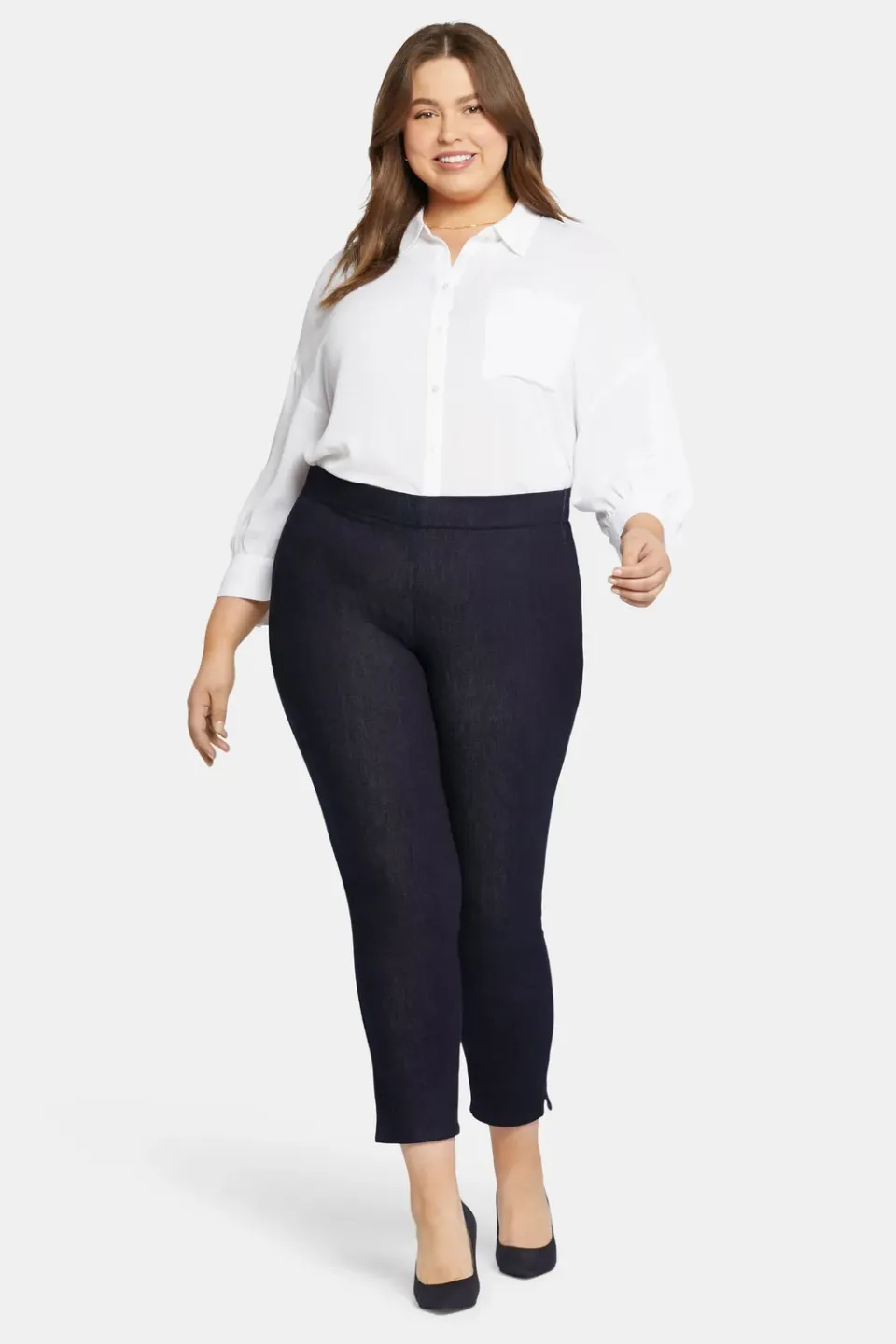 NYDJ Skinny Ankle Jeans Rinse Plus Size Pull-On