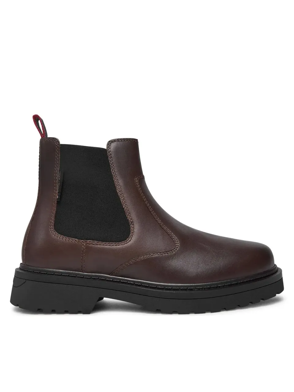 Tommy Jeans Chelsea Boots Herren Schwarz Leder