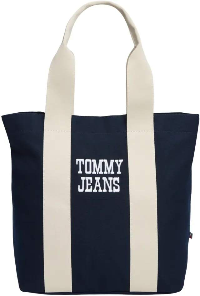 Tommy Jeans Bold Varsity Tote Bag Canvas Dunkelblau