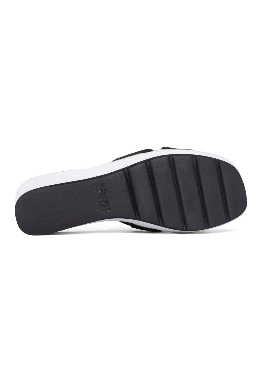 NYDJ Raizy Keilsandalen Schwarz Jute Slip-on