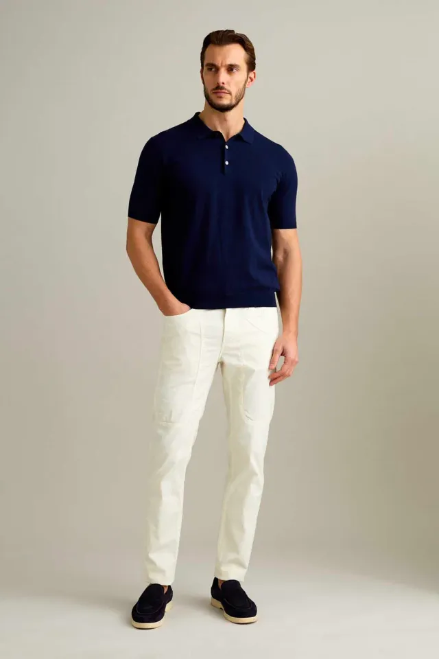 Jeckerson Polo Poloshirt Dunkelblau Baumwolle 3 Knöpfe