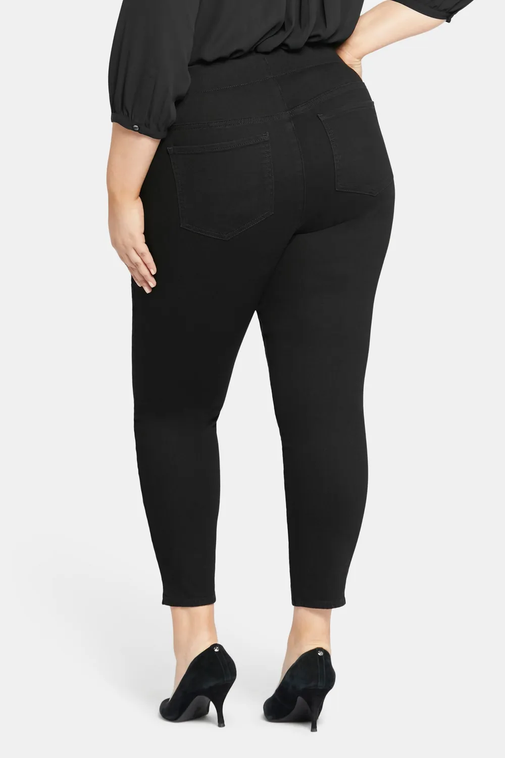 NYDJ Skinny Ankle Pull-on Plus Jeans Schwarz elastisch