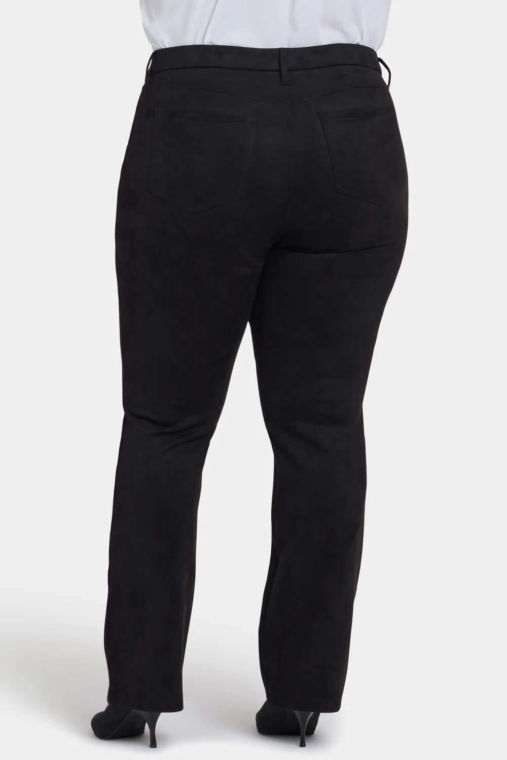 NYDJ Marilyn Straight Plus Size Hose Schwarz Stretch