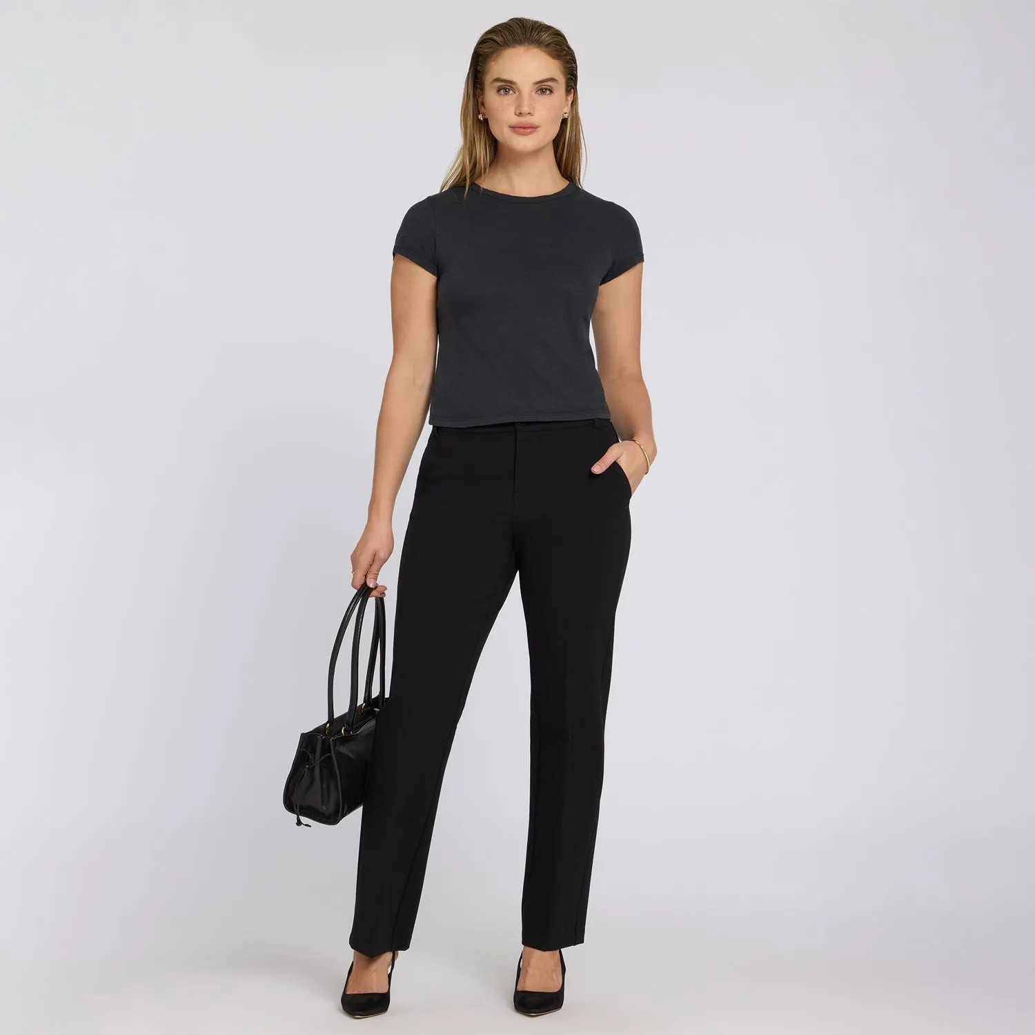NYDJ Bella Trouser Hose Schwarz schmal