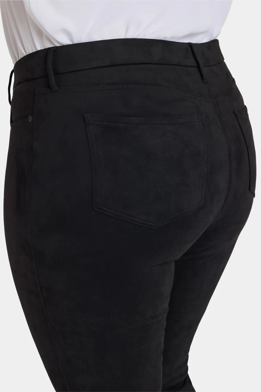 NYDJ Marilyn Straight Plus Size Hose Schwarz Stretch