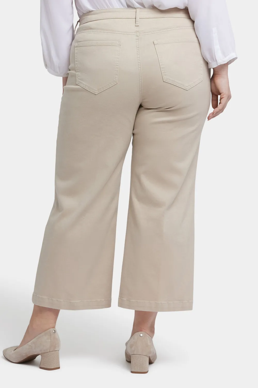 NYDJ Teresa Wide Leg Ankle Jeans Feather Plus Size weit