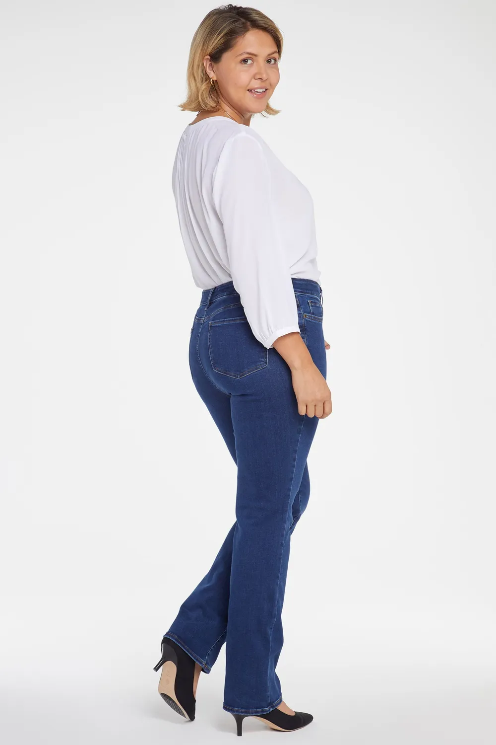 NYDJ Marilyn Straight Jeans Quinn Plus Size figurformend