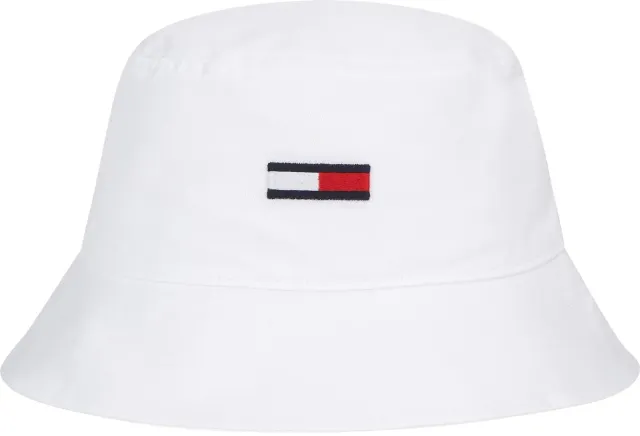 Tommy Jeans TJM Flag Bucket Hat Hut weiß Baumwolle