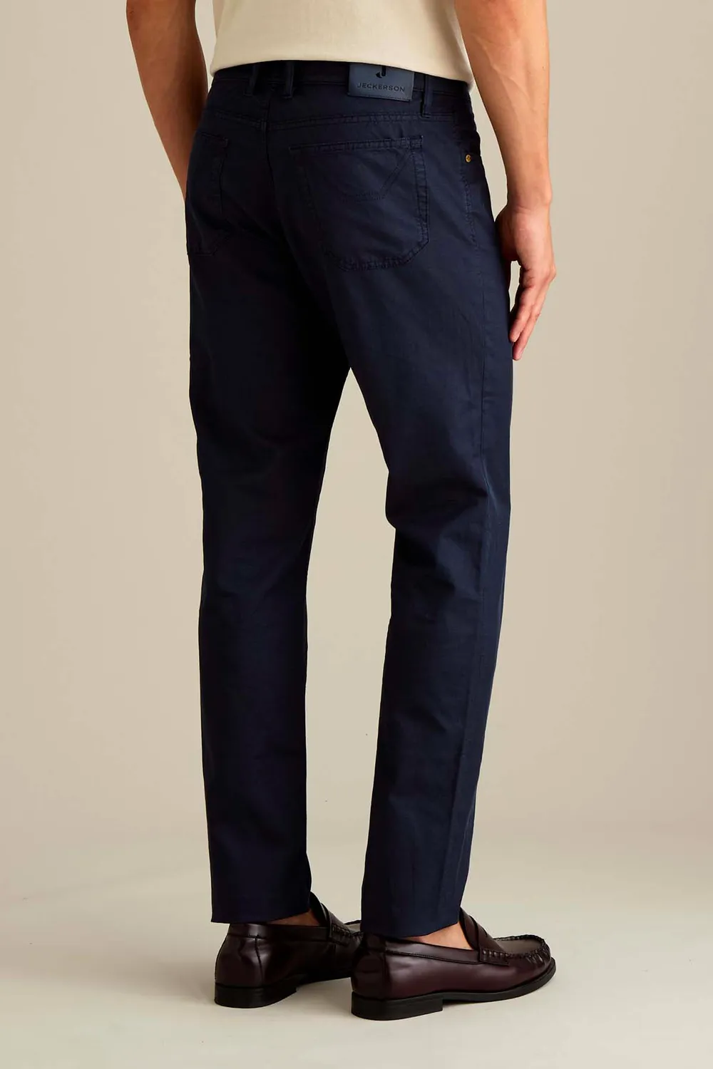 Jeckerson Jordan Hose Slim Fit Dunkelblau Leinen