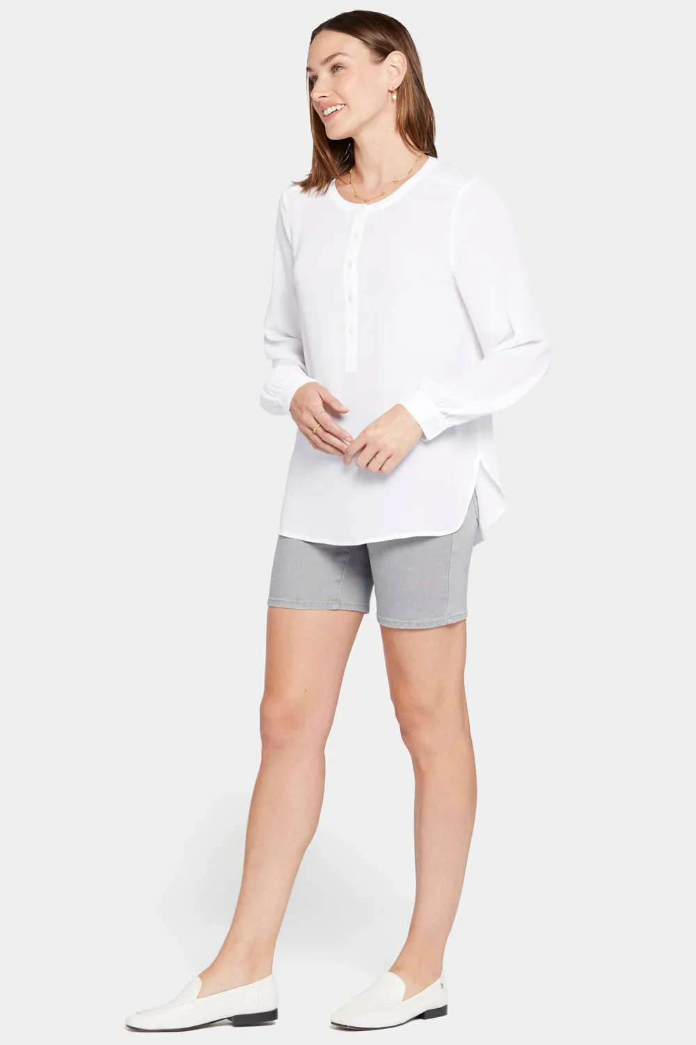 NYDJ Simone Bluse Optic White leicht