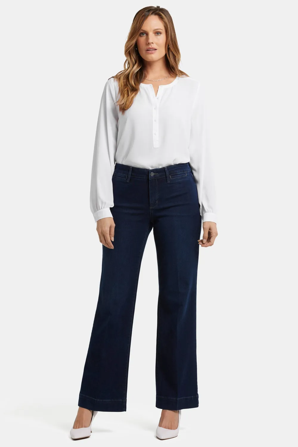 NYDJ Teresa Trouser Jeans Burbank Wash weites Bein