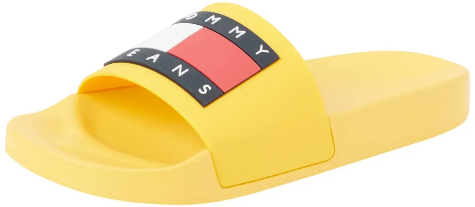 Tommy Jeans Pool Slide Badelatschen Herren gelb Gr. 46