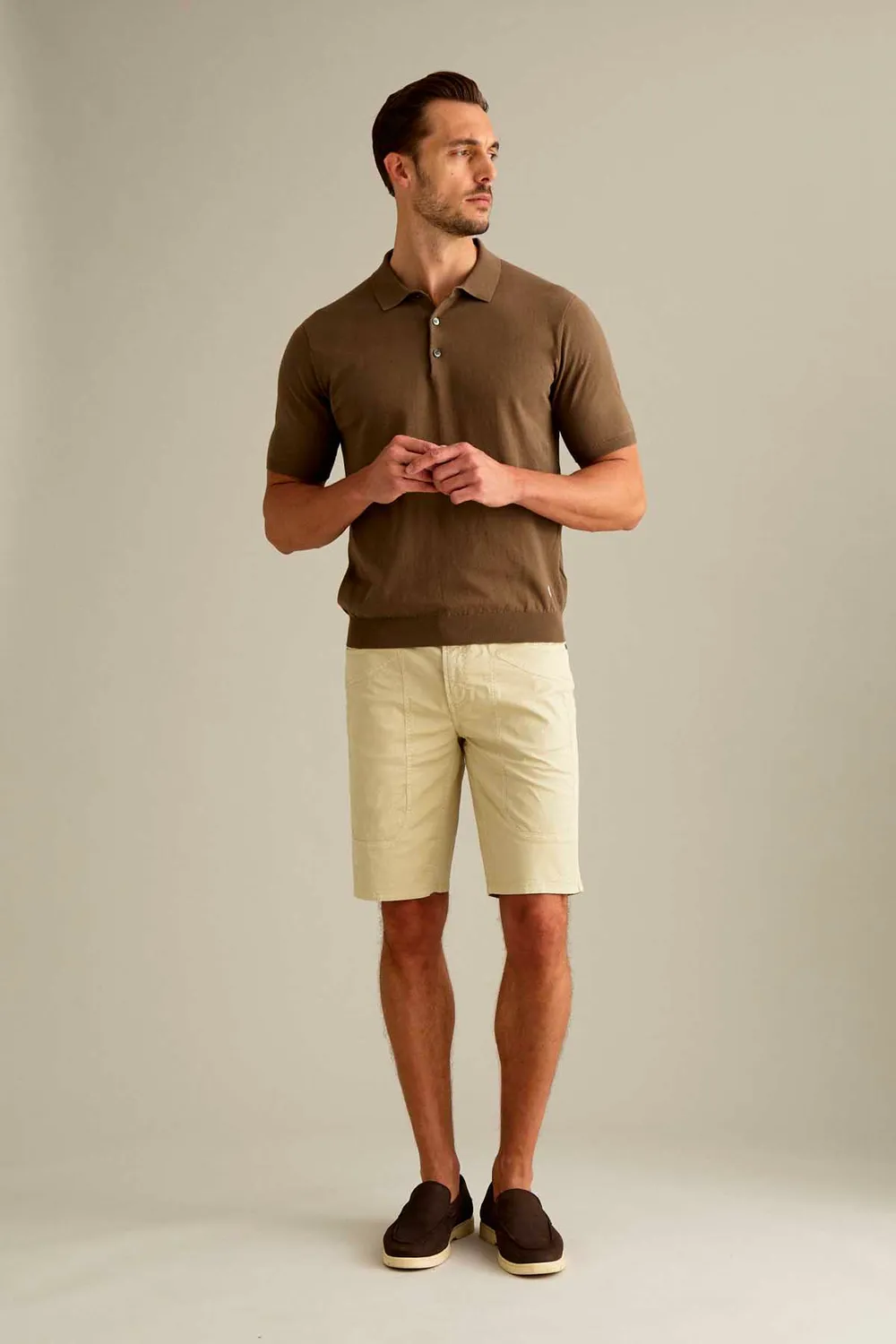 Jeckerson Jayden Toppa Bermuda hellbeige Stretch