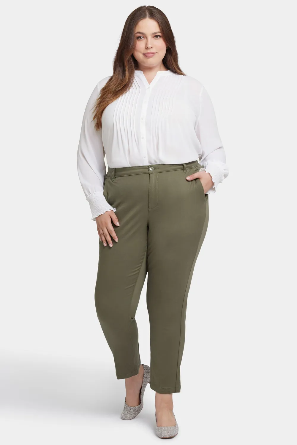 NYDJ Sadie Slim Pants Avocado Stretch grün