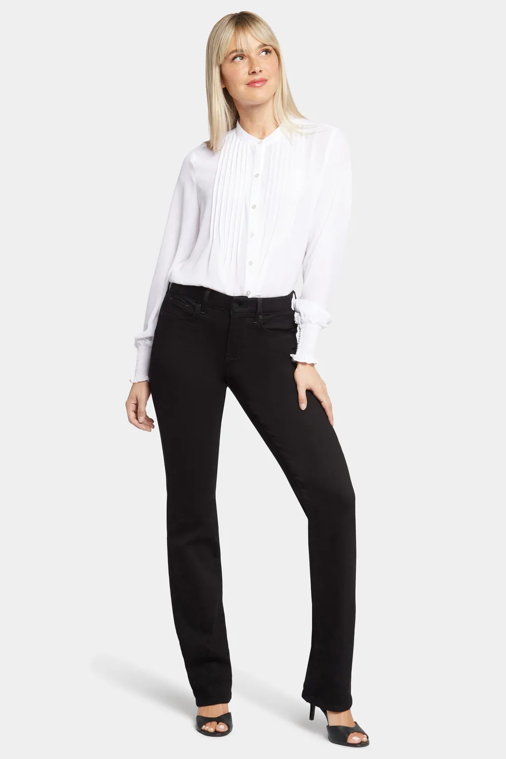 NYDJ Marilyn Straight Jeans Schwarz gerader Schnitt