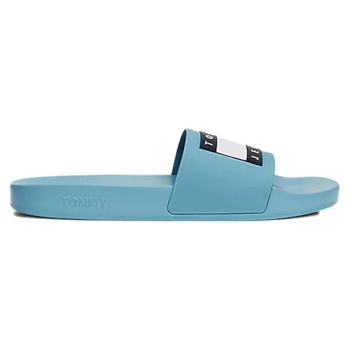 Tommy Jeans Pool Slide Badelatschen Herren Blau 42