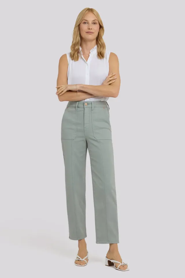 NYDJ Kasey Stovepipe Ankle Jeans Mistletoe Grün