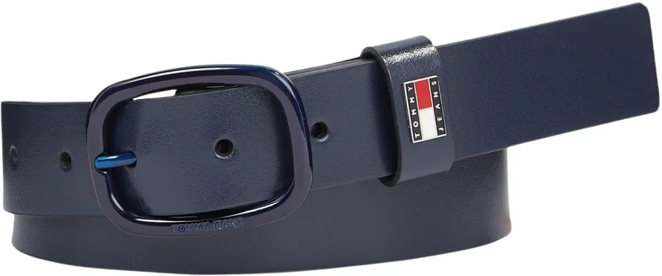 Tommy Jeans Oval Gürtel Damen Leder schmal klassisch