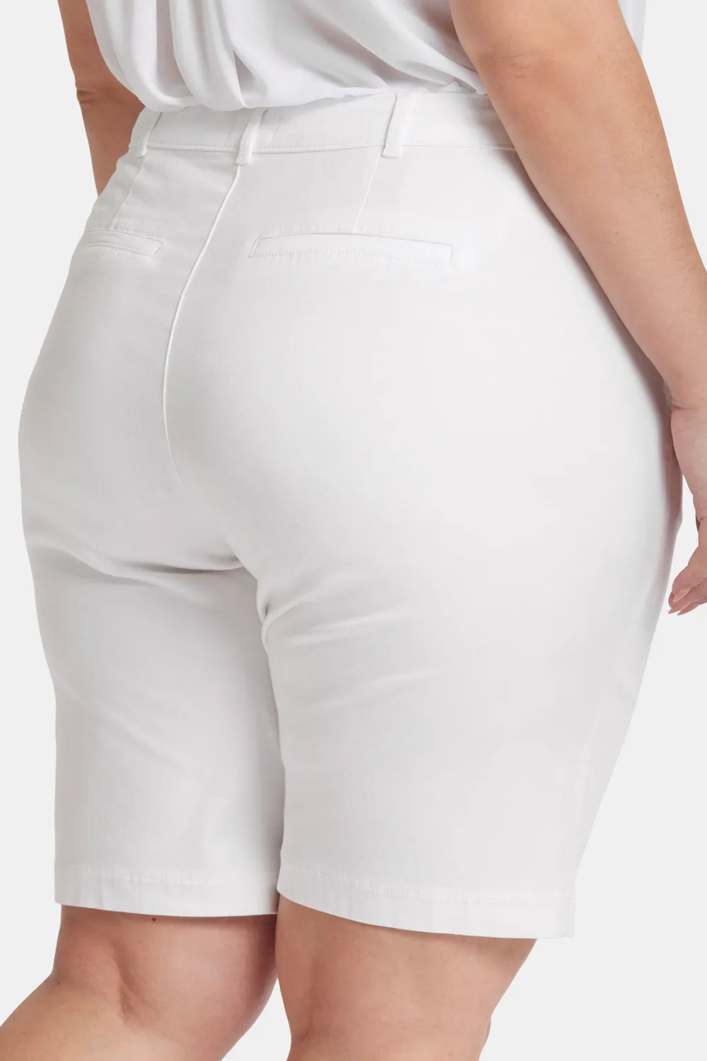 NYDJ Bermuda Shorts Plus Optic White weiß