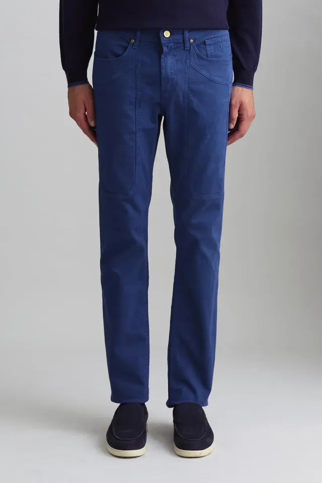 Jeckerson John Toppa Hose Slim Fit meeresblau Gabardine