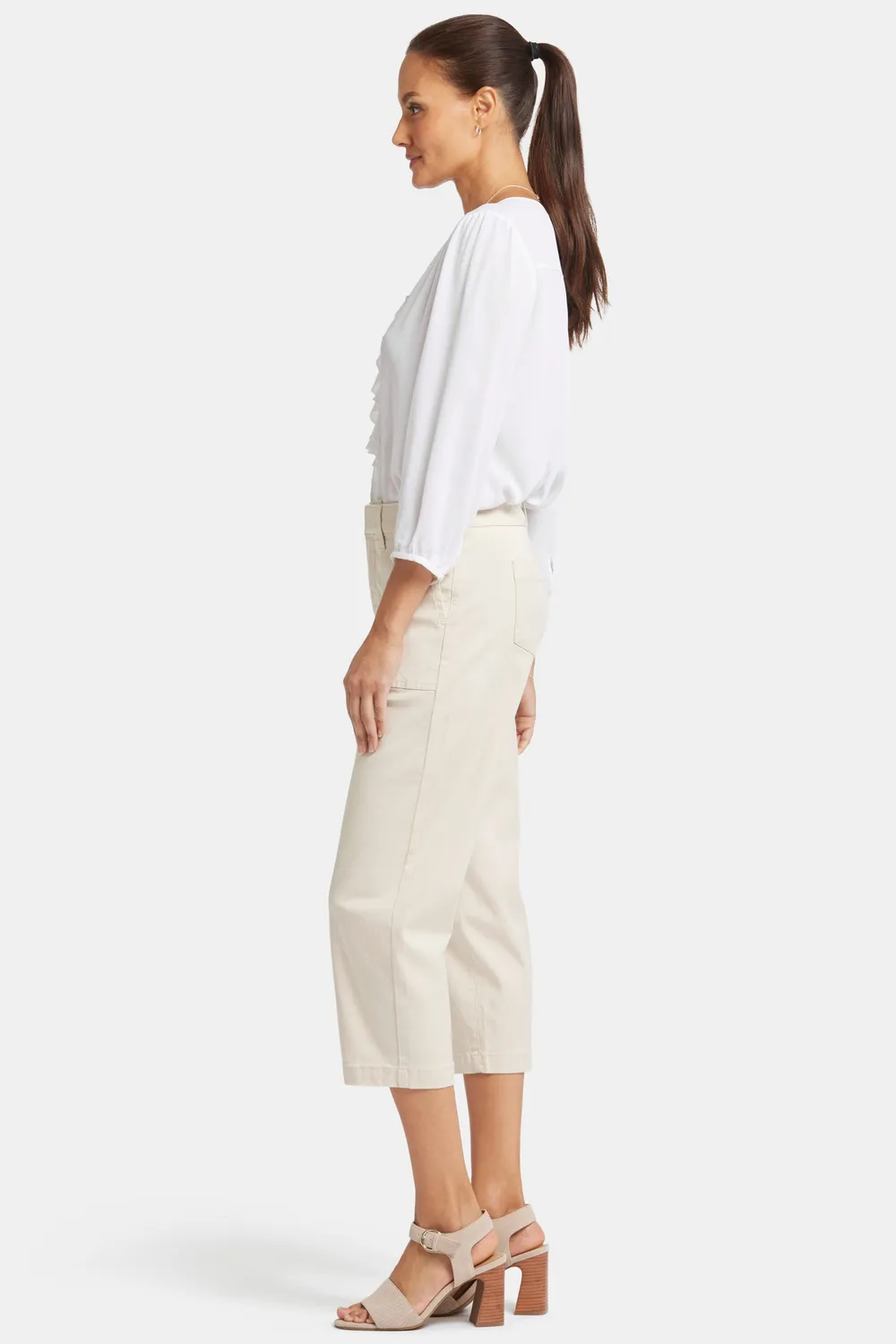 NYDJ Utility Hose White Creek Stretch Twill Cropped